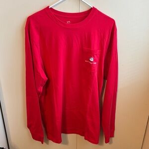 Southern Tide Adult Large Skipjack Holiday Classic Red  Long Sleeve Tee